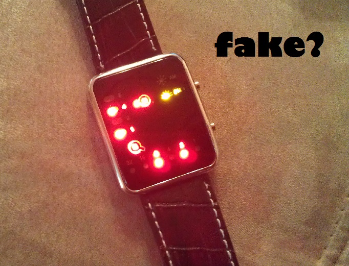 Fashion design with unique exquisite appearance 2. High quality LED wrist watch and 100% satisfaction 3. High crafted finishing, it's comfortable to wear it 4. Precise and durable LED wrist watch 5. The fashionable design and very charming digital wrist watch is suitable for all occasions 6. The digital wrist watch is also the perfect gift for you or your lover https://www.google.com/shopping/product/10726355963449180662?hl=en&sclient=psy-ab&q=unique+wristwatch&oq=unique+wristwatch&pbx=1&bav=on.2,or.r_cp.r_qf.&bvm=bv.50165853,d.dmg,pv.xjs.s.en_US.seW1cfrvSKg.O&biw=1292&bih=685&tch=1&ech=1&psi=qCn8Ub3vI8es4APGhoHgCQ.1375480431742.11&sa=X&ei=1yn8UaXGCNje4AOjrIDgBA&ved=0CLkBEL8TMAQ It might look like a $200 Tokyoflash, but I found a Kuala Lumpur Tuesday night special for under $7. Sasssss-WANK!