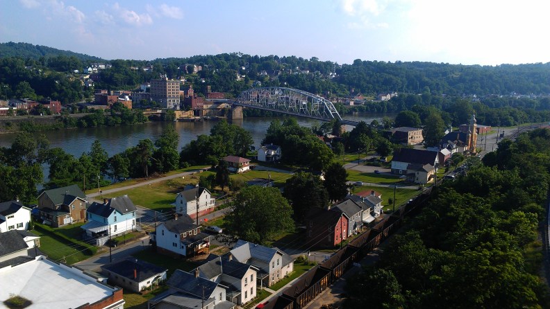 Brownsville, Pennsylvania,  population 2,600. 